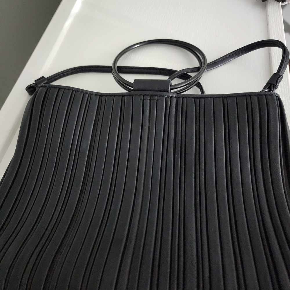 Thacker Elegant Soft Leather Black Crossbody Hand… - image 2